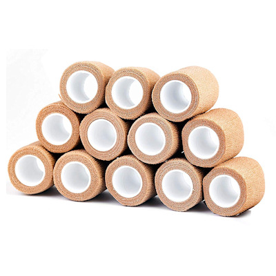 Brown Gauze Rolls - Case of 12 rolls / 3 inch wide by 5 yard long
