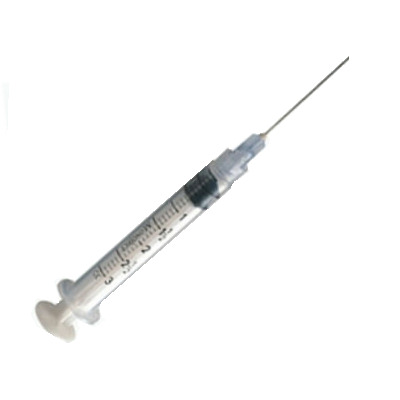 3cc Syringes with 22 Gage X 3/4 Inch-Needles Attached - Qty.25